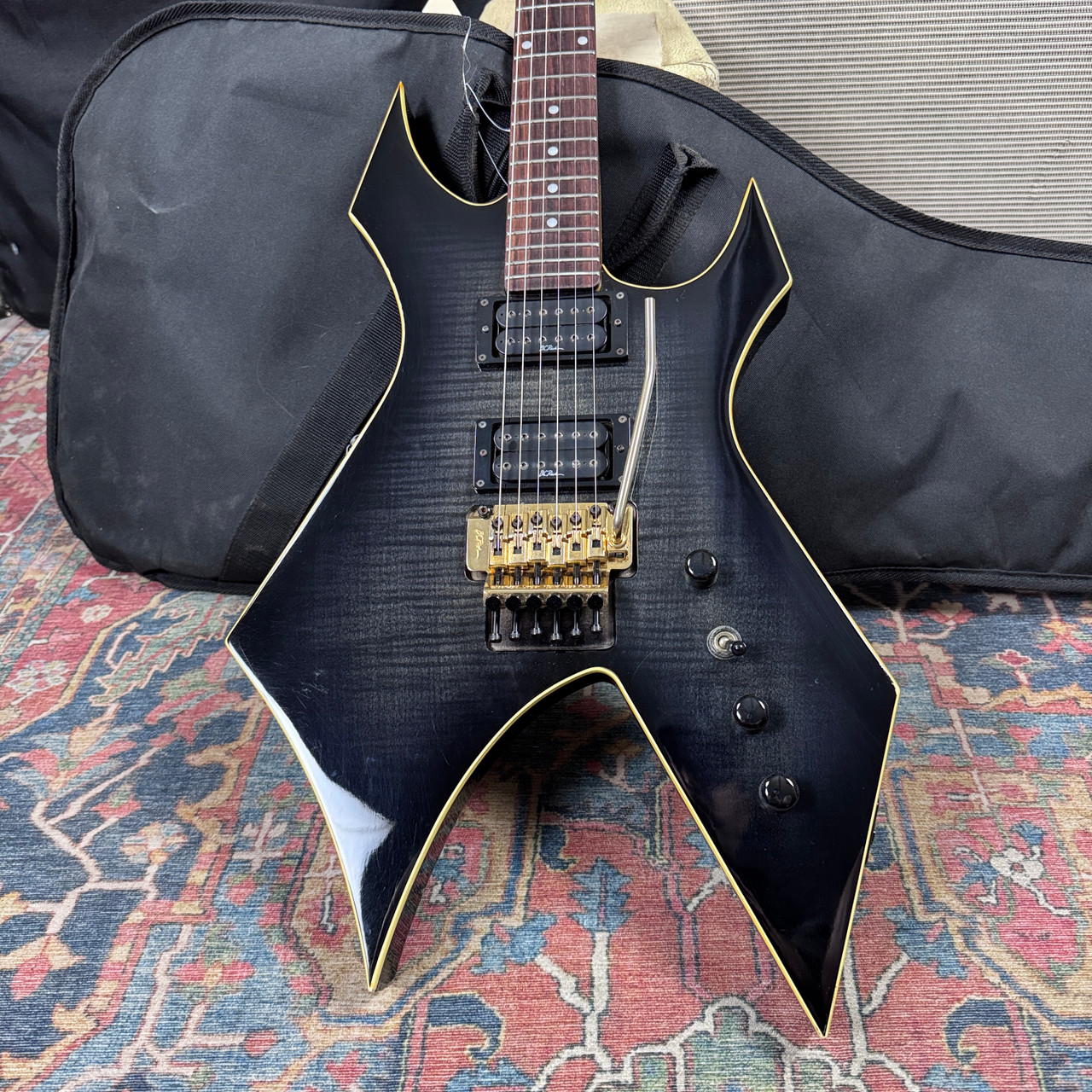 BC Rich Warlock Deluxe WG-R981T Made in Japan Black Burst -1992