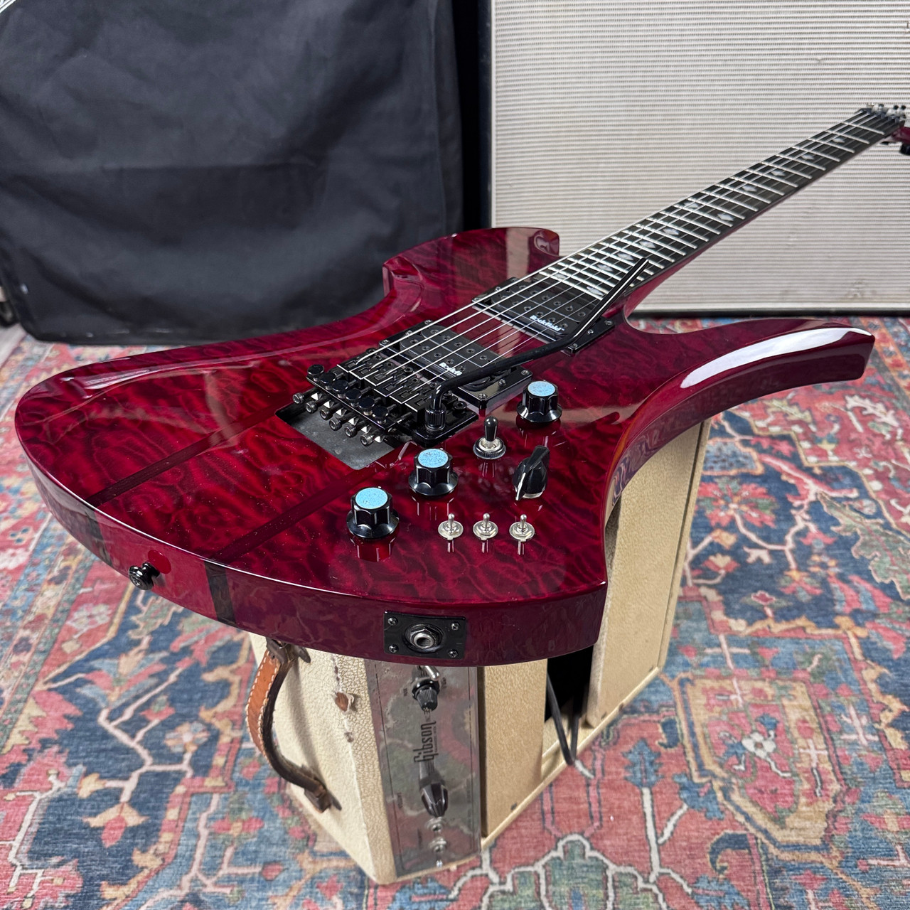 2009年製 B.C. Rich Mockingbird - ST スルーネック 2009 BC Rich Mockingbird ST Neck Through Quilted Maple Rockfields