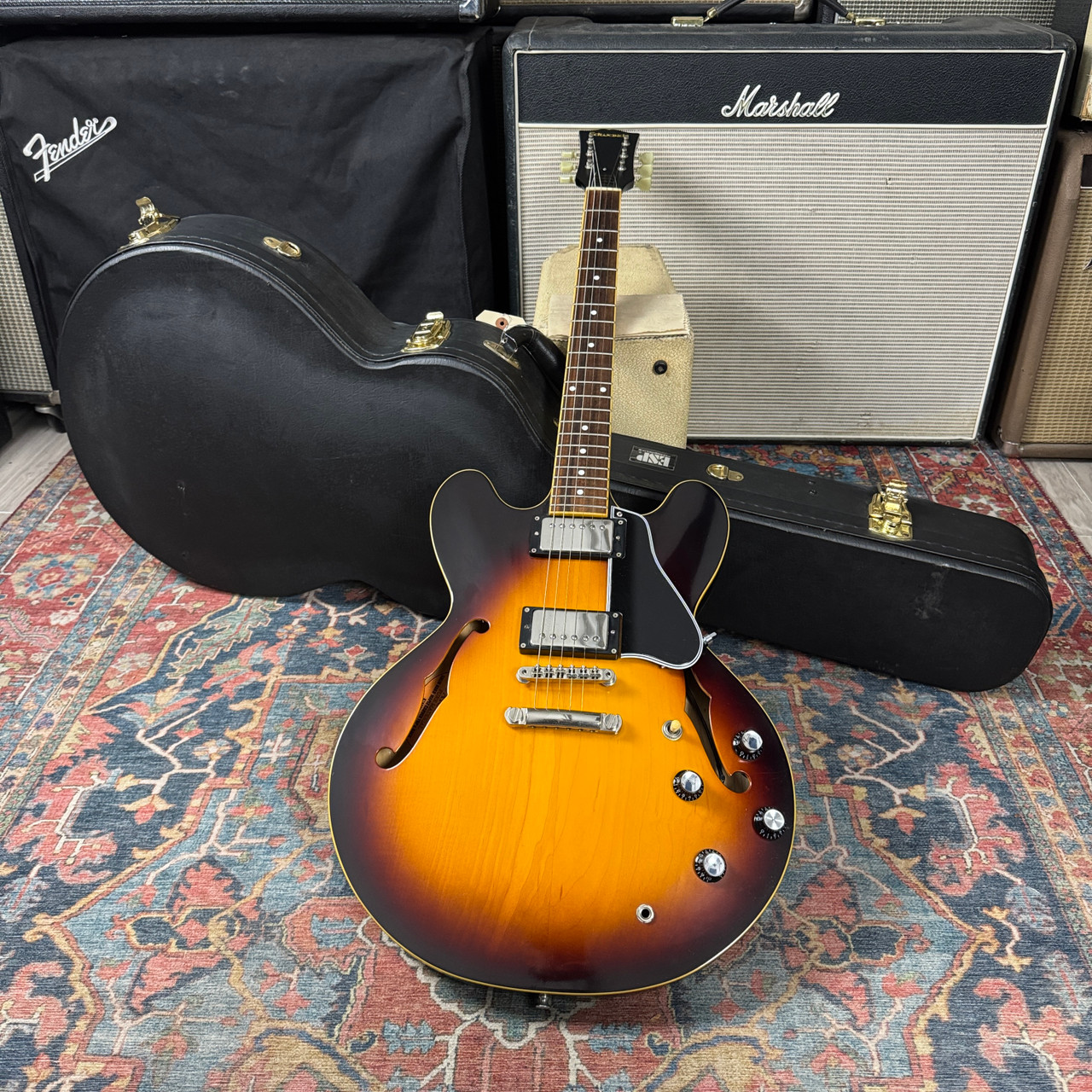 ギター Edwards by ESP ES335type Edwards by ESP ES335 Style Model E-SA-125LTS Solid Maple Top - 2017