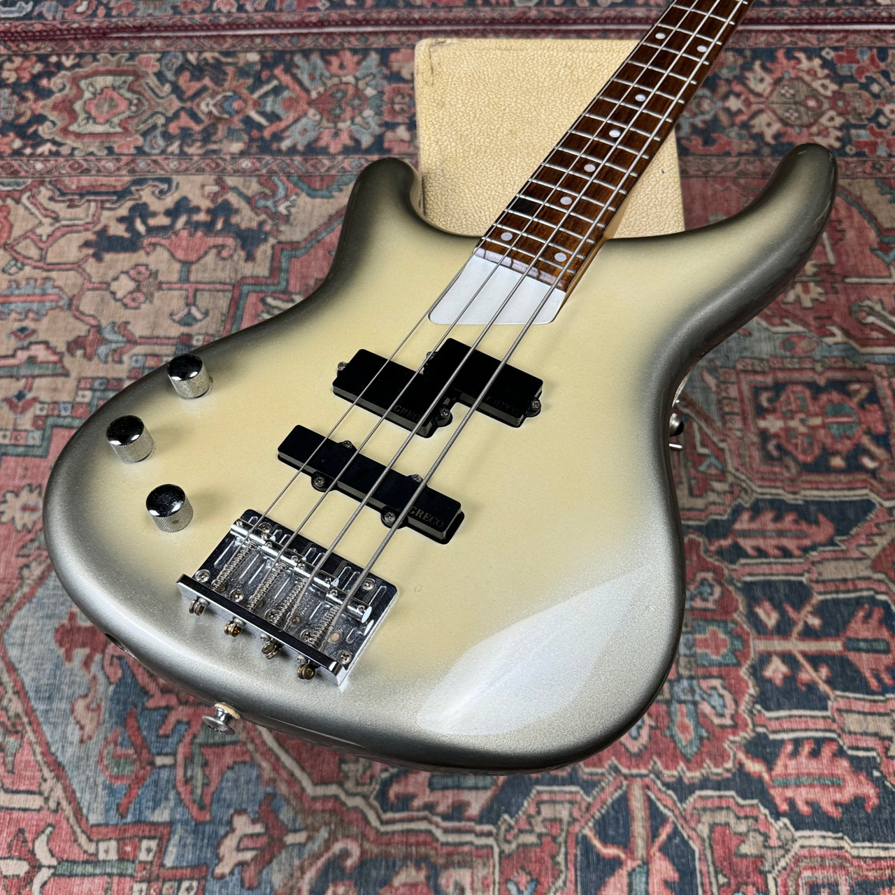 2003 Greco Phoenix Lefty Bass Cream Silverburst PXB 400