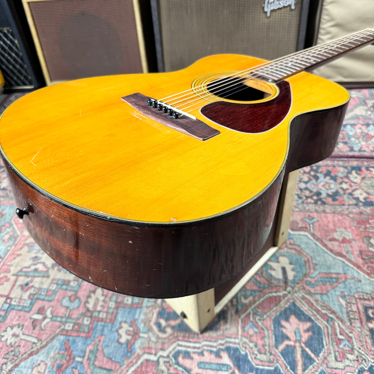 1972 Yamaha FG-130 OM Size MIJ Tan Label