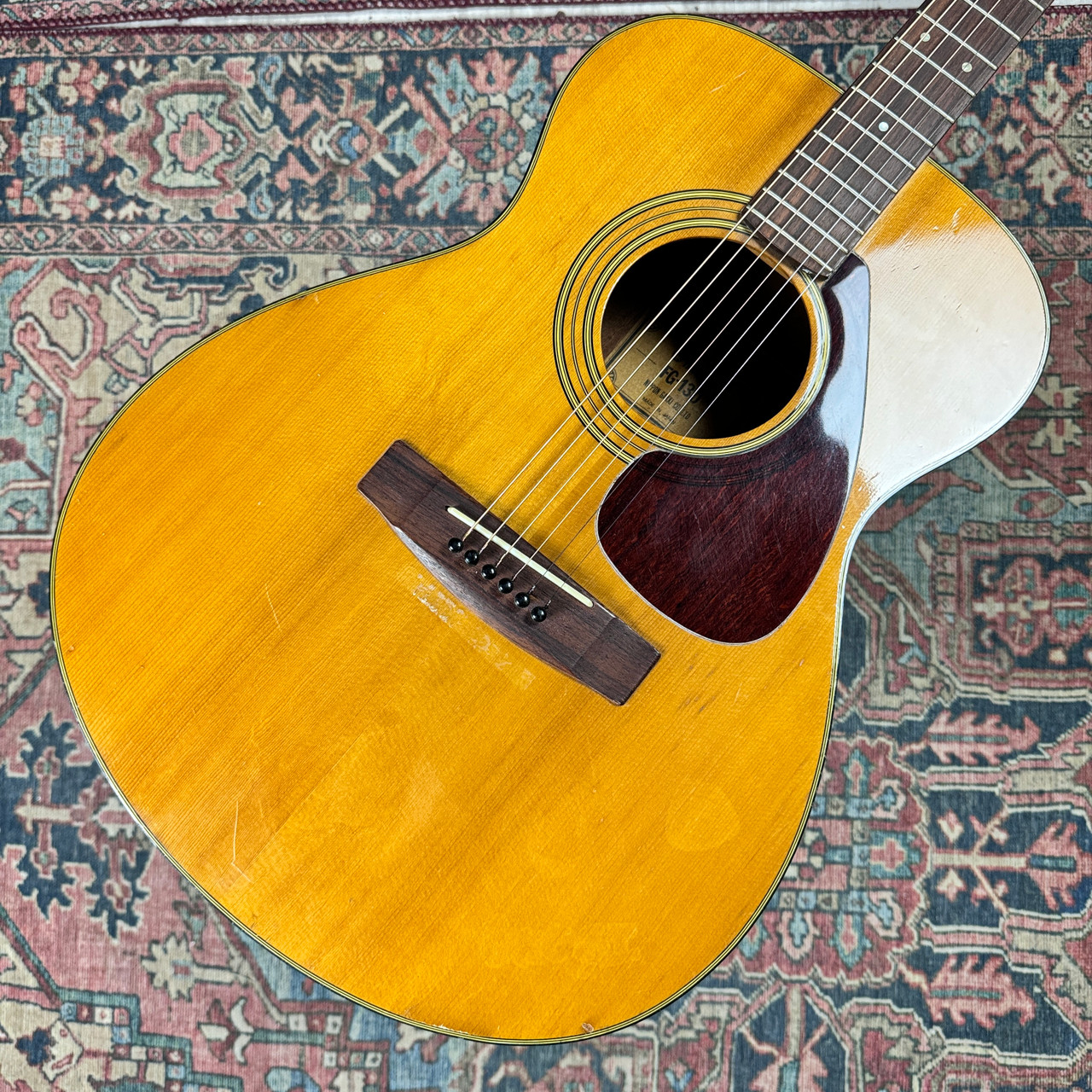 1972 Yamaha FG-130 OM Size MIJ Tan Label