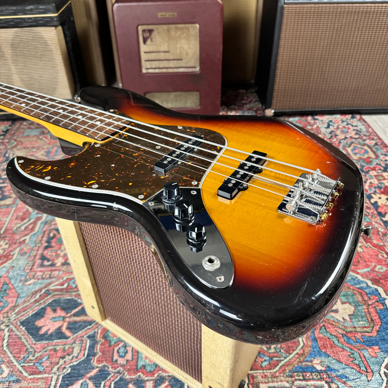 1995 Fender 62 Vintage Reissue Lefty Jazz Bass JB-62LH 3TS