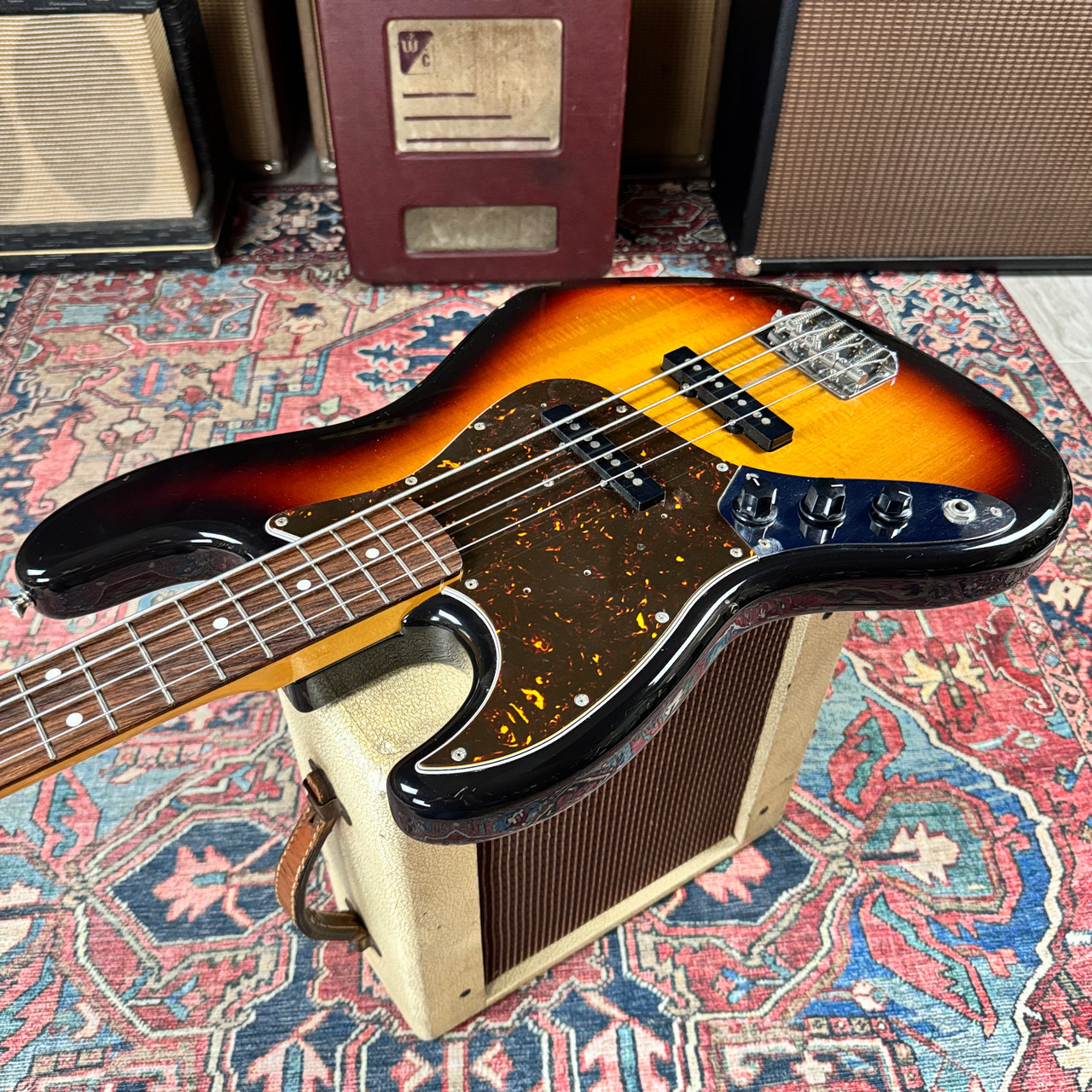 1995 Fender 62 Vintage Reissue Lefty Jazz Bass JB-62LH 3TS