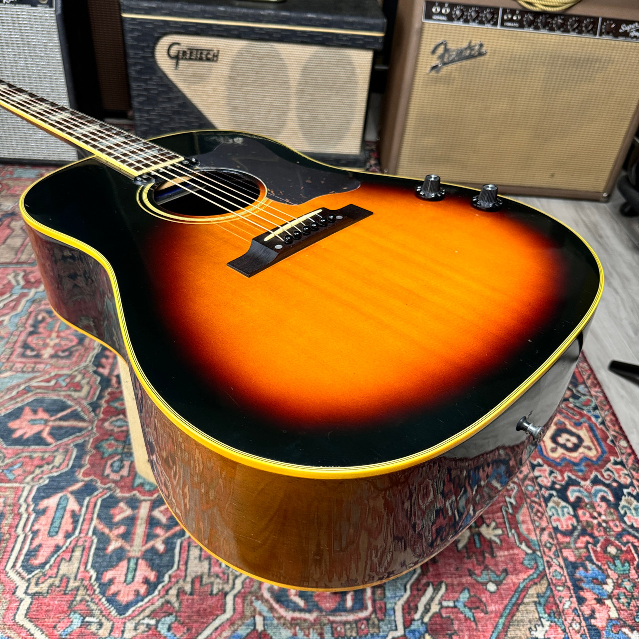 Video* Greco J-160E Style John Lennon Model W404-BSE Electric 