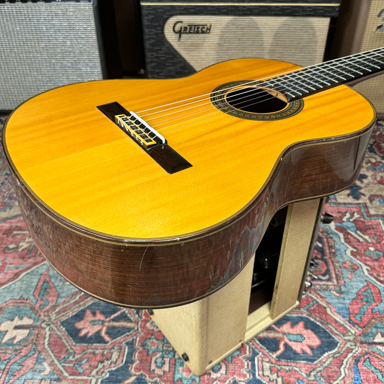 ギター クラシック クラシックギター ヤマハ YAMAHA GRAND CONCERT GC-7 A-3196 1980 全長約100㎝ ハードケース付 中古 1980 Yamaha 