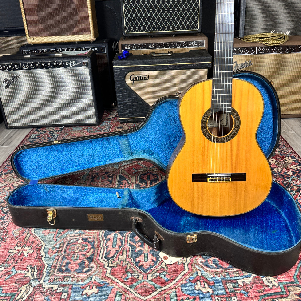 ギター クラシック クラシックギター ヤマハ YAMAHA GRAND CONCERT GC-7 A-3196 1980 全長約100㎝ ハードケース付 中古 1980 Yamaha 