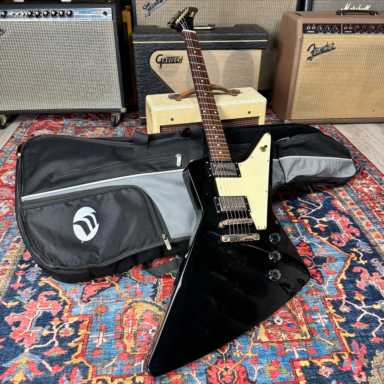 2008 Epiphone 58 Korina Explorer - Ebony