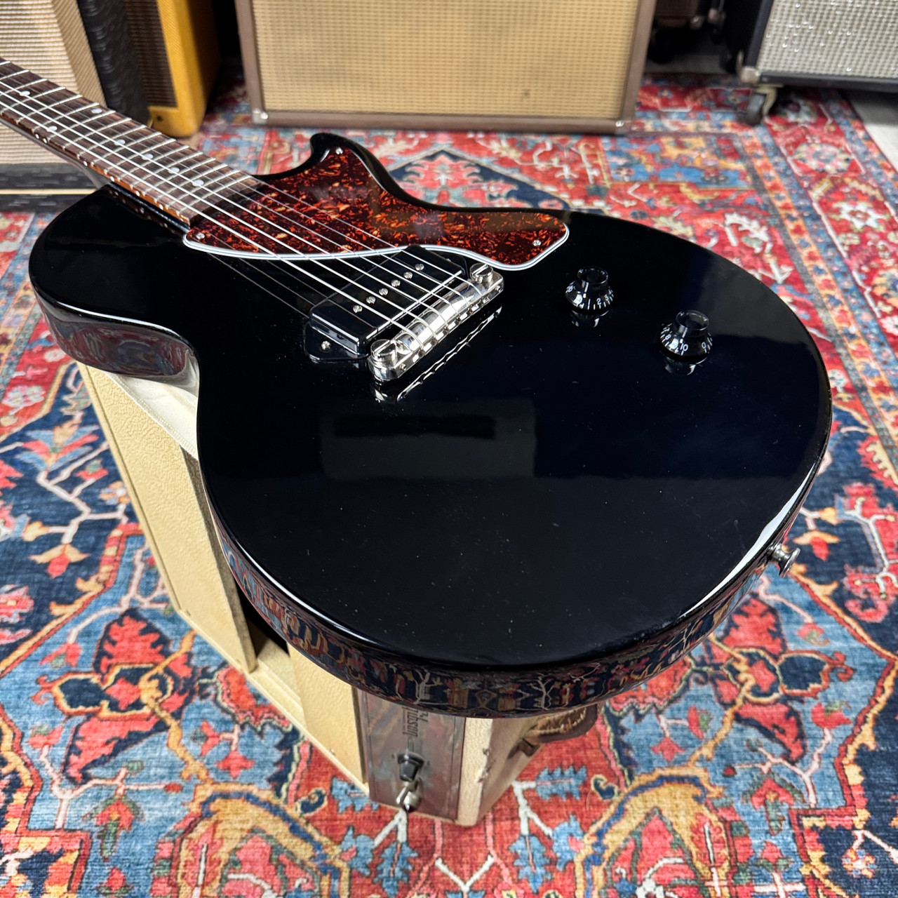 2022年製 Gibson Les Paul Junior Ebony 6.87 lb* Les Paul Junior 2022 Ebony Dog Ear P90