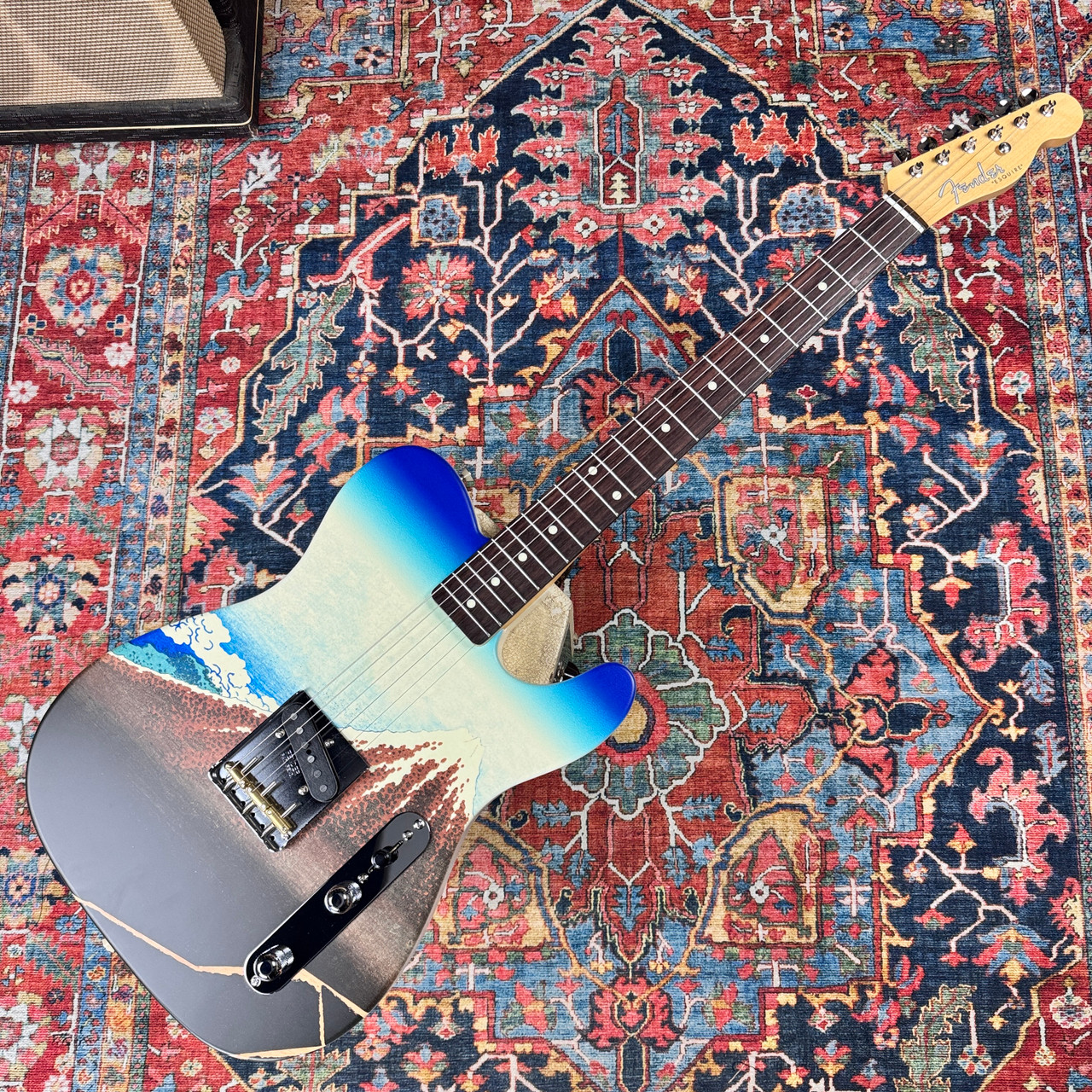 2024 Fender Japan Art Canvas Esquire by Katsushika Hokusai Mint w