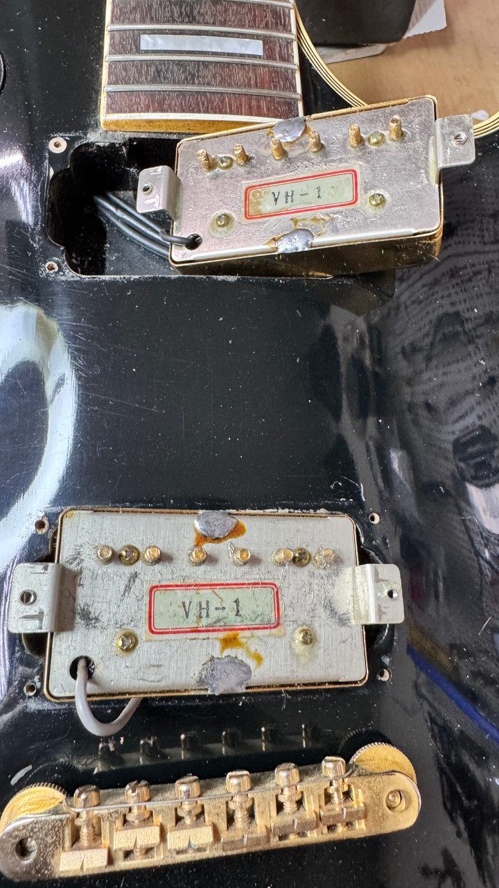 Burny RLC70 Les Paul Custom Style Black Beauty w/VH1 Pickups MIJ