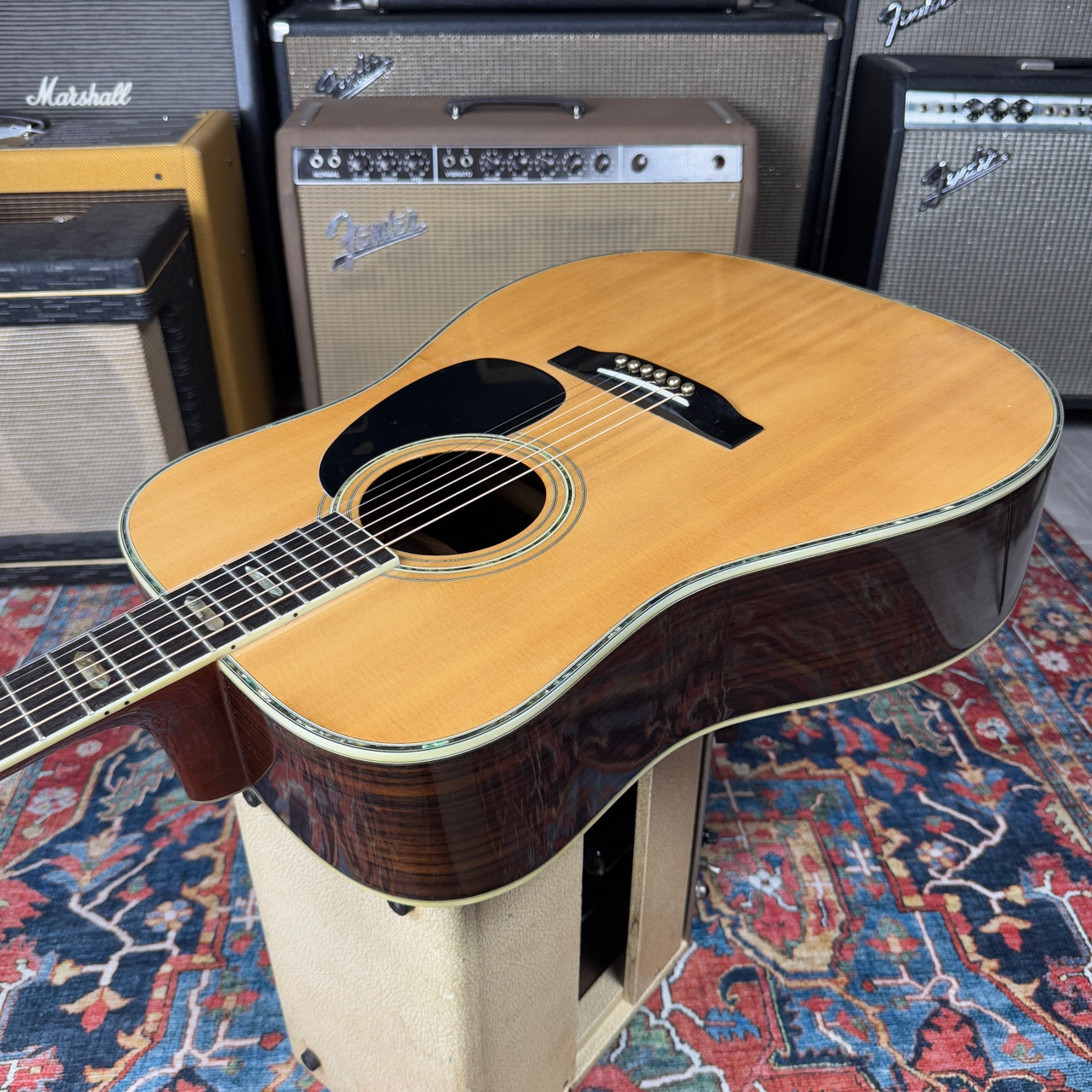 1975 Morris W60 Dreadnought Martin D41 Style w/HSC & Tags