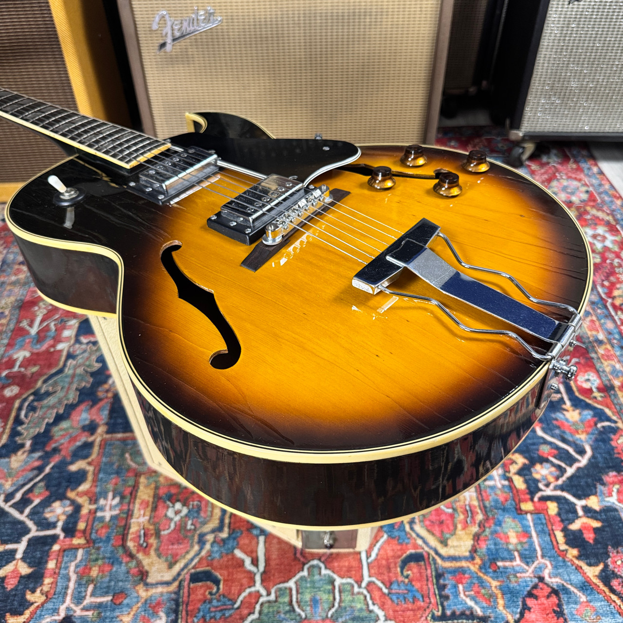 1973年製 Greco S-50 ES-175 ヴィンテージ フルアコ 1973 Greco Japan S-50 ES-175 Hollowbody Jazzbox (Brown