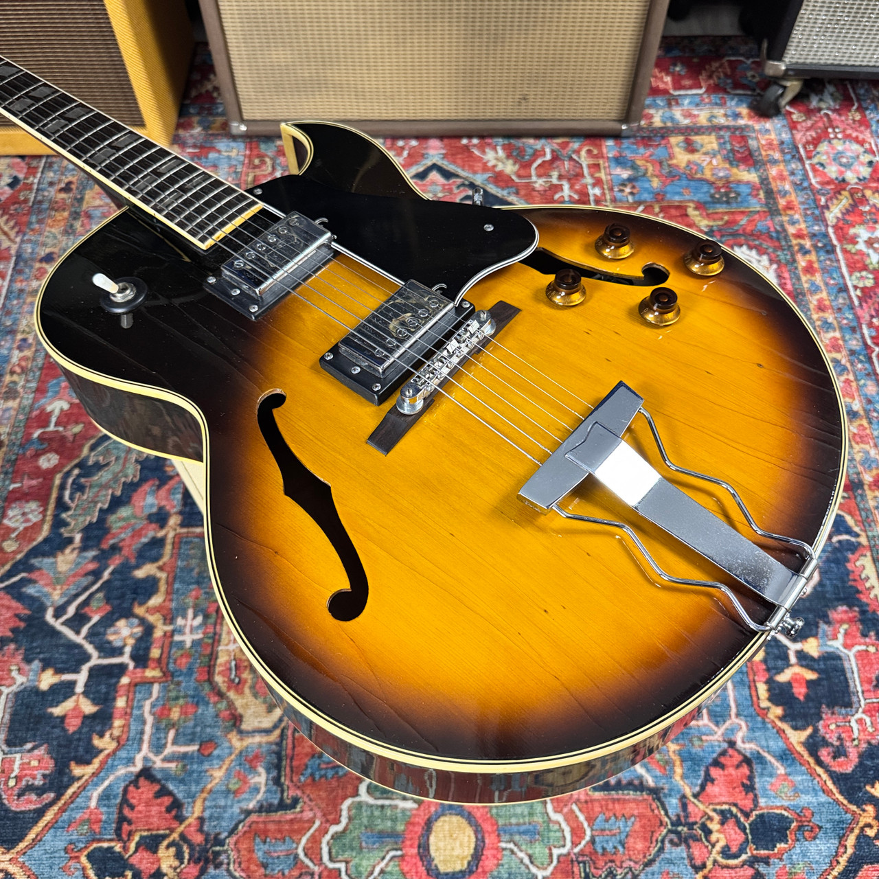 1973年製 Greco S-50 ES-175 ヴィンテージ フルアコ 1973 Greco Japan S-50 ES-175 Hollowbody Jazzbox (Brown