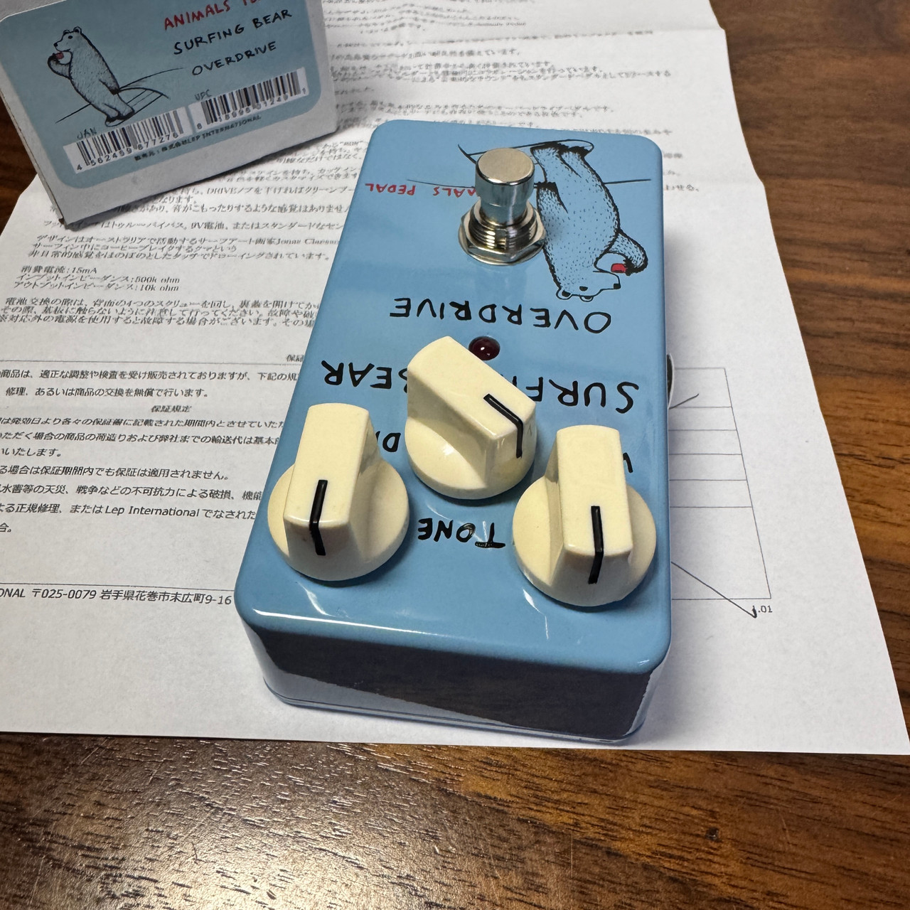 ギター NINEVOLT PEDALS SURFING BEAR OVERDRIVE Ninevolt Pedals Surfing Bear Overdrive Guitar Effects Pedal