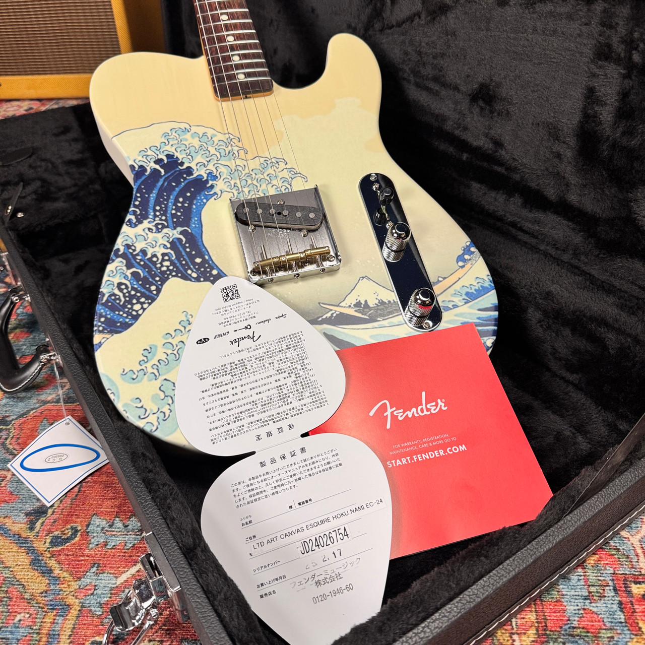 2024 Fender Art Canvas Esquire Hokusai 