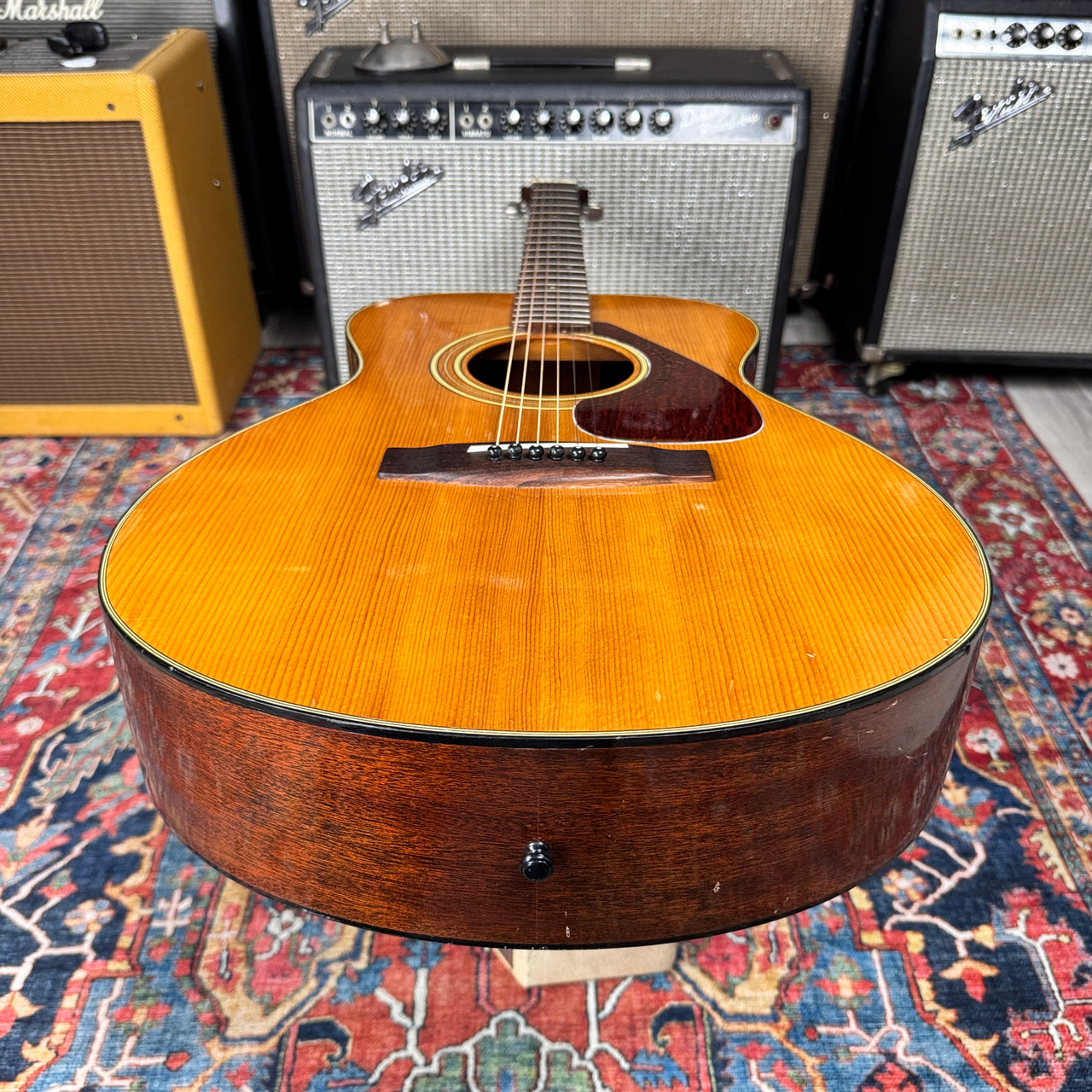 1974 Yamaha FG130 Auditorium Style Tan Label Made in Japan