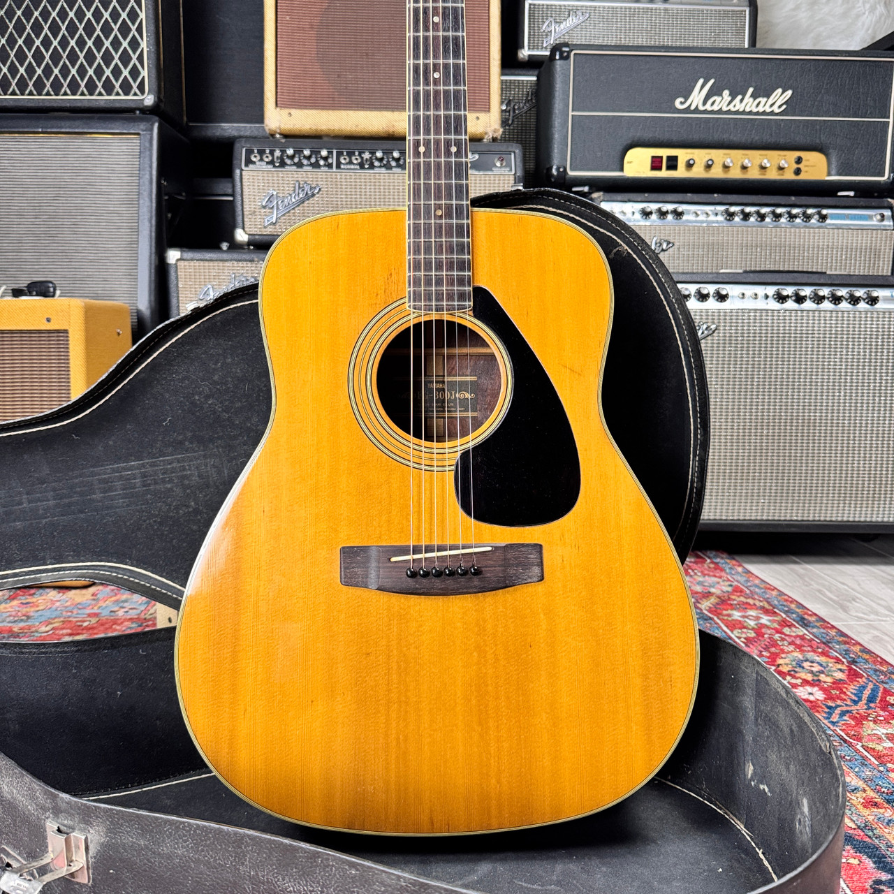 1975 Yamaha FG300J Black Label X-Braced Dreadnought