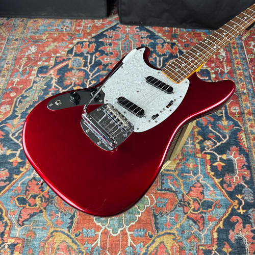 *Lefty* Fender Mustang Reissue MG69 Candy Apple Red Matching Headstock w/GB Fujigen - 2010-2011