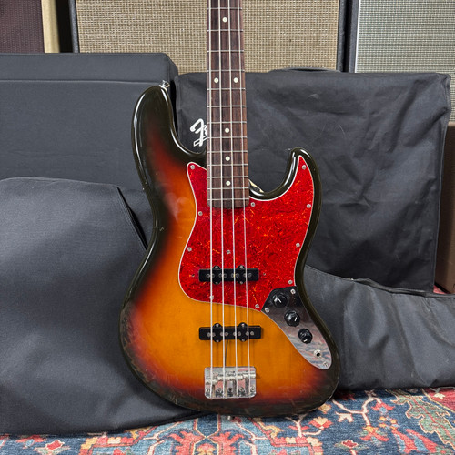1962 Fender Jazz Bass Reissue JB62-500 3 Tone Sunburst Fujigen - 1990