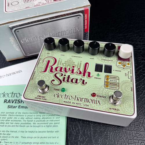Electro-Harmonix EHX Ravish Sitar Synth Guitar Effect Pedal
