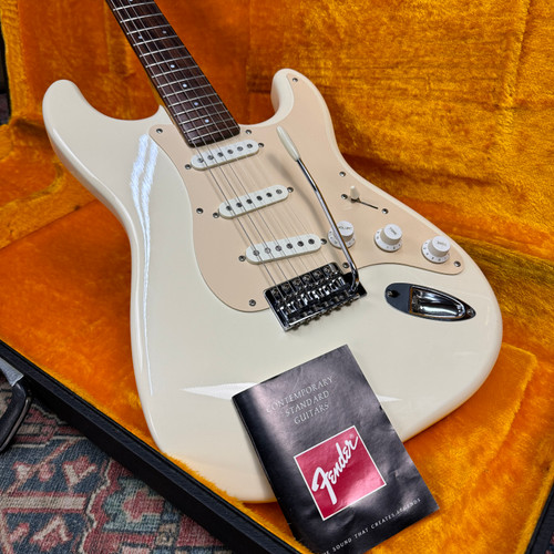 1983 JV  Squier by Fender Stratocaster Contemporary Series -Olympic White w/Matching Headstock MIJ