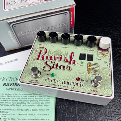 Electro-Harmonix EHX Ravish Sitar Synth Guitar Effect Pedal