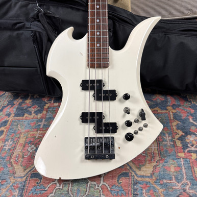 1987 BC Rich Mockingbird Bass MB-422 Made in Japan Snow White
