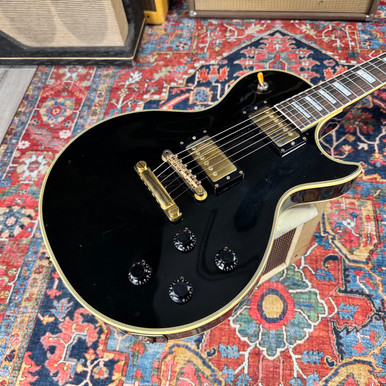Burny Les Paul Custom Black RLC-60 Electric Guitar Lightning