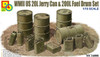 1/16 WWII US 20L Jerry Can & 200L Fuel Drum Set - 16008