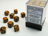 27903 - Glitter 12mm d6 Gold/silver Dice Block™ (36 dice)