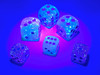 26864 - Gemini® 12mm d6 Gel Green-Pink/blue Luminary™ Dice Block™ (36 dice)