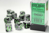 26645 - Gemini® 16mm d6 Black-Grey/green Dice Block™ (12 dice)