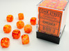 27923 - Ghostly Glow™ 12mm d6 Orange/yellow Dice Block™ (36 dice)