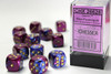 26628 - Gemini® 16mm d6 Blue-Purple/gold Dice Block™ (12 dice)