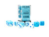 26665 - Gemini® 16mm d6 Pearl Turquoise-White/blue Luminary™ Dice Block™ (12 dice)