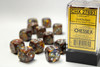 27693 - Lustrous® 16mm d6 Gold/silver Dice Block™ (12 dice)