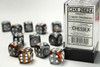 26624 - Gemini® 16mm d6 Copper-Steel/white Dice Block™ (12 dice)