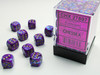 27897 - Lustrous® 12mm d6 Purple/gold Dice Block™ (36 dice)