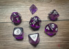 23077 - Translucent Polyhedral Purple/white 7-Die Set