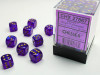 27867 - Borealis® 12mm d6 Royal Purple/gold Dice Block™ (36 dice)