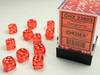 23803 - Translucent 12mm d6 Orange/white Dice Block™ (36 dice)