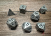 25410 - Opaque Polyhedral Dark Grey/black 7-Die Set