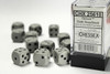 25610 - Opaque 16mm d6 Grey/black Dice Block™ (12 dice)