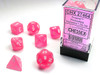 27464 - Frosted™ Polyhedral Pink/white 7-Die Set