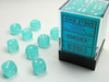 27805 - Frosted™ 12mm d6 Teal/white Dice Block™ (36 dice)