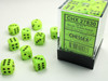 27830 - Vortex® 12mm d6 Bright Green/black Dice Block™ (36 dice)