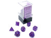 20587 - Borealis® Mini-Polyhedral Royal Purple/gold Luminary™ 7-Die Set