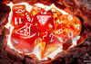 30073 - Nebula Molten/white Luminary™ Polyhedral 7-Dice Set (with bonus die)