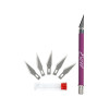 Excel K18 Grip-On Knife with5 #20011Blades and Safety Cap - Purple - 19025